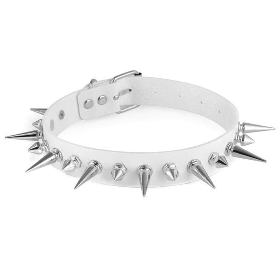 Spiked Vegan Leather Submissive Collar, gallery view 5