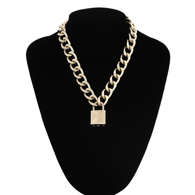 Submissive Slave Padlock Necklace BDSM DDLG product view