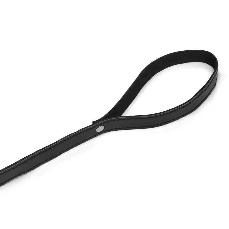 Leather Plush Collar And Leash, gallery view 3