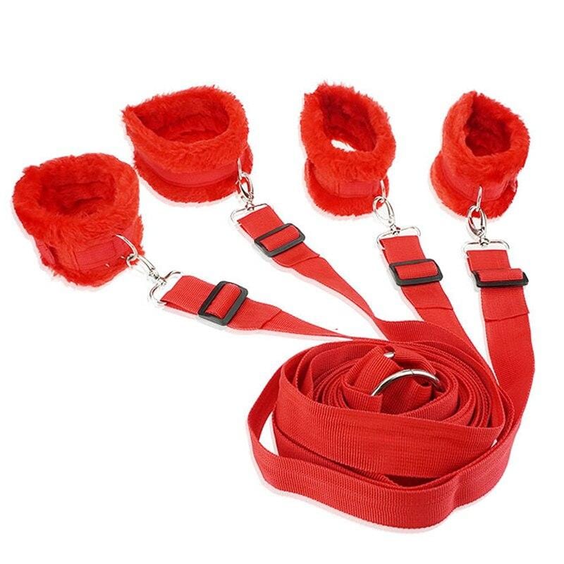 Red Furry Sex Restraints BDSM product view