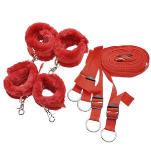 Red Furry Sex Restraints BDSM