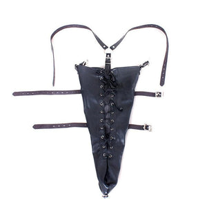 Attaches de bras verrouillables en cuir BDSM