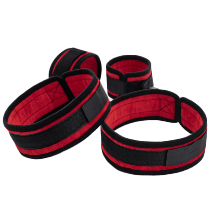 Bondage Play Wrist to Thigh Restraints BDSM product view