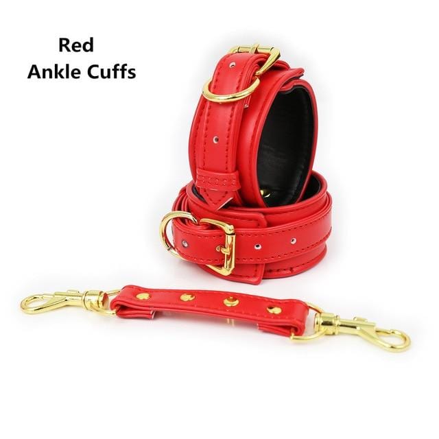 High End Leather Ankle Cuffs, gallery view 3