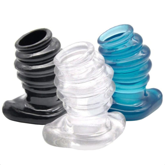 Rippled Tunnel Butt Plug 3.66 Inches Long BDSM product view