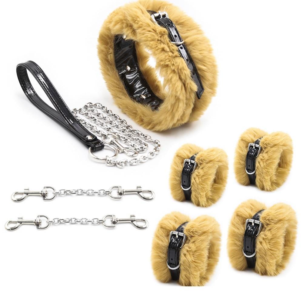 Kit de bondage pour débutants en fourrure brune