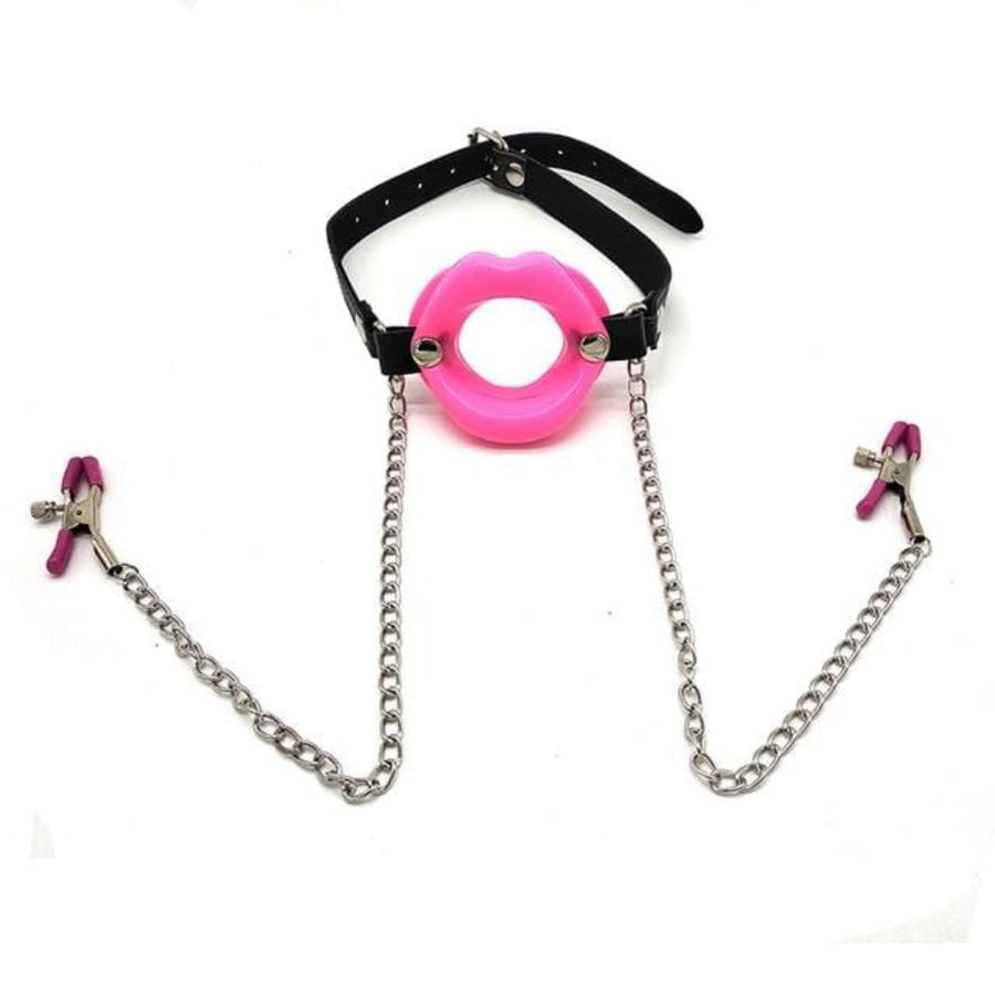 Slave Punishment Mouth Gags With Nipple Clamps BDSM, gallery view 6
