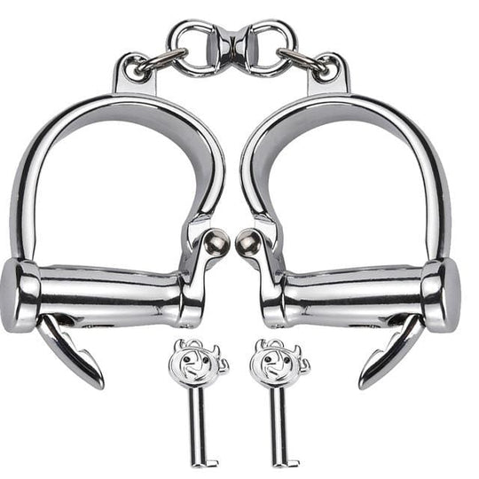 Shiny Horseshoe Like Iron Shackles BDSM product view
