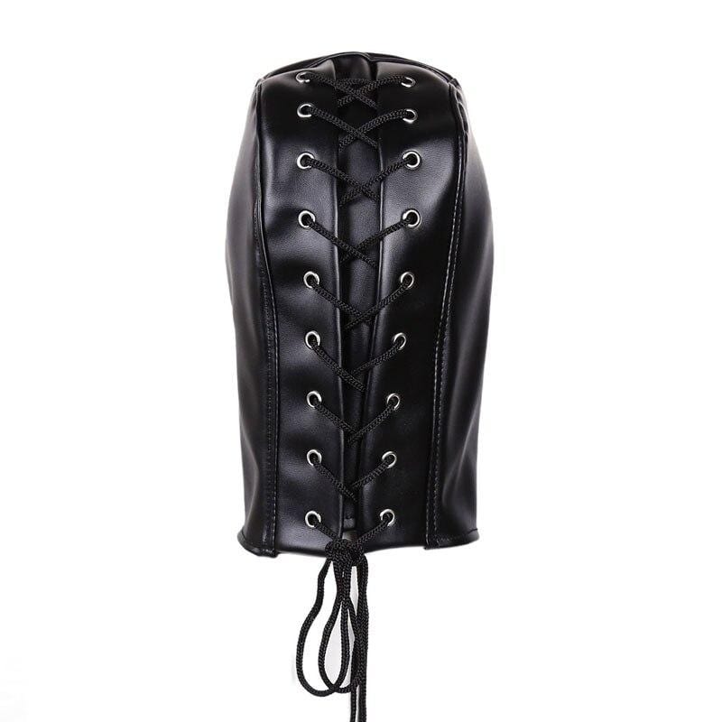 BDSM Slave's Black Zipper Mask, gallery view 3