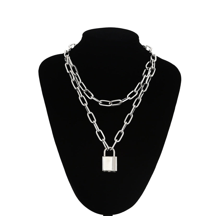 Submissive Necklace with Padlock BDSM DDLG product view