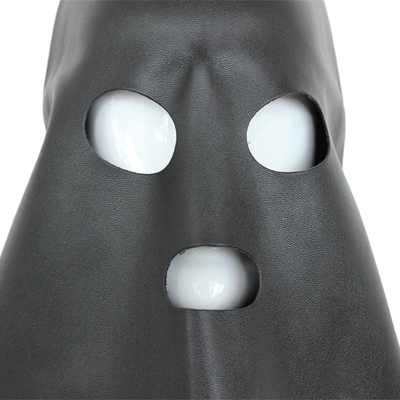 Executioner Fetish Black Leather Mask BDSM, gallery view 2