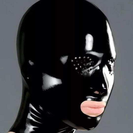 Black Latex Mask BDSM Cosplay Hood product view
