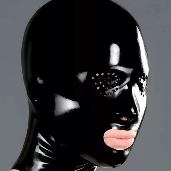 Black Latex Mask BDSM Cosplay Hood product view