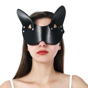 See No Evil Leather Rabbit Mask BDSM