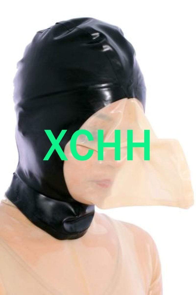 Full Coverage Rubber Bondage Hood, gallery view 2
