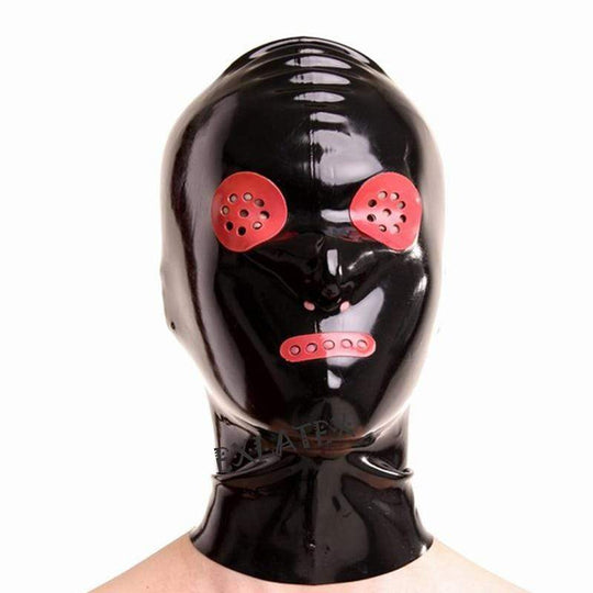 Slave Humiliation Latex Bondage Hood Helmet product view