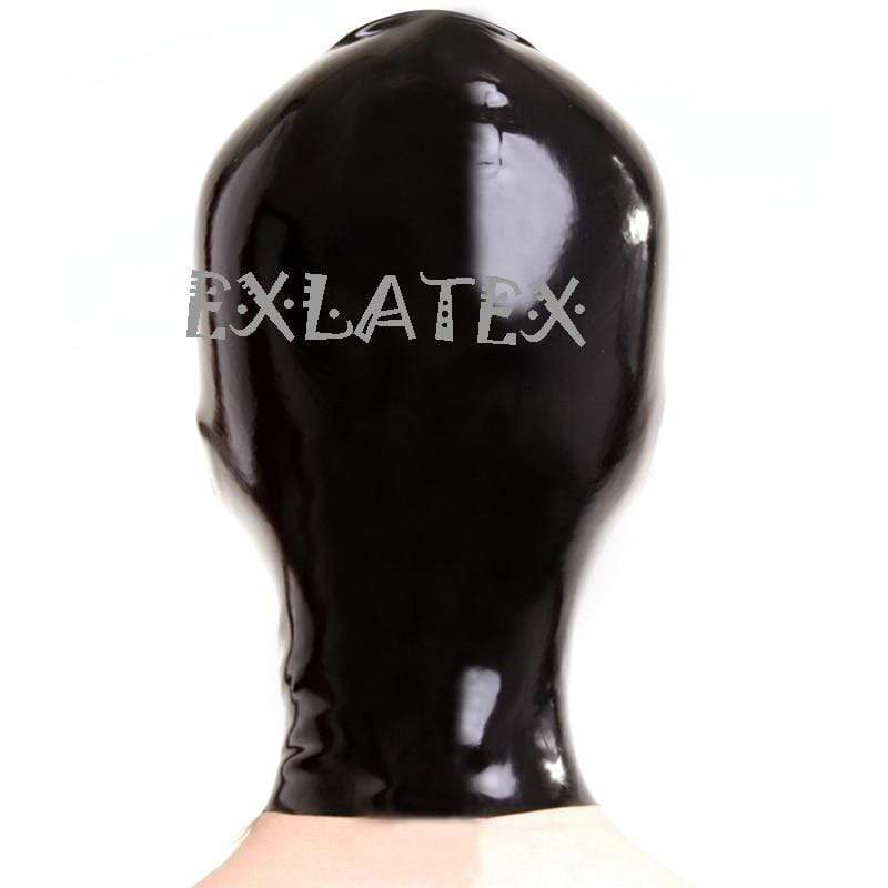 Slave Humiliation Latex Bondage Hood Helmet, gallery view 3