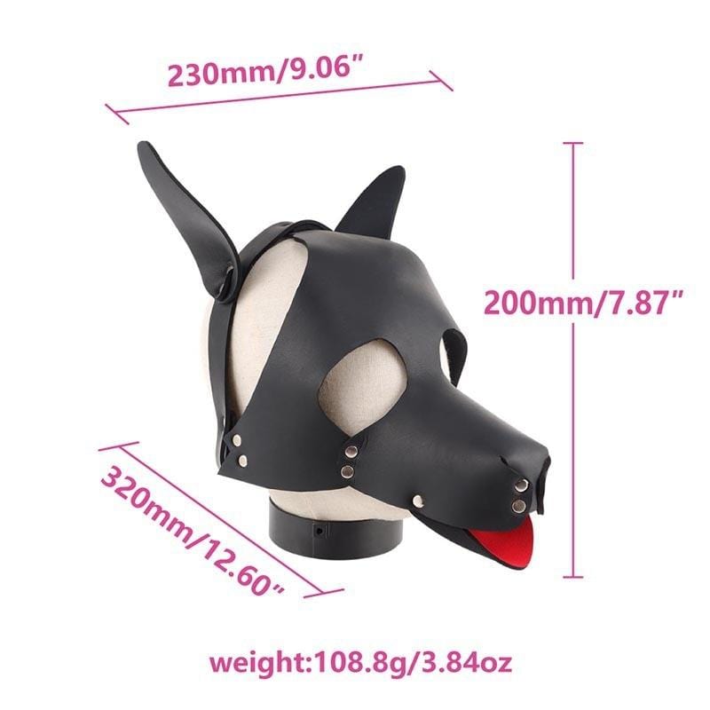 Leather BDSM Dog Mask BDSM, gallery view 4