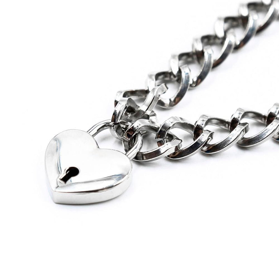 Locking Chainlike Metal Collar, gallery view 4