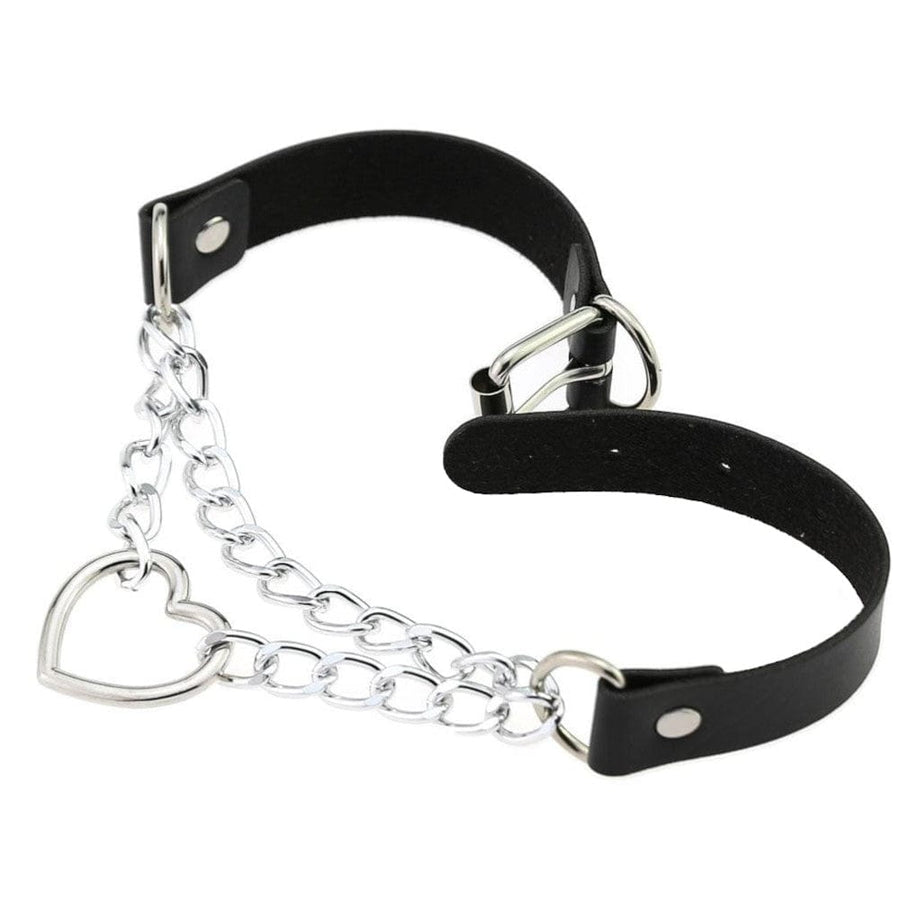 Leather Heart in Chains Choker, gallery view 18