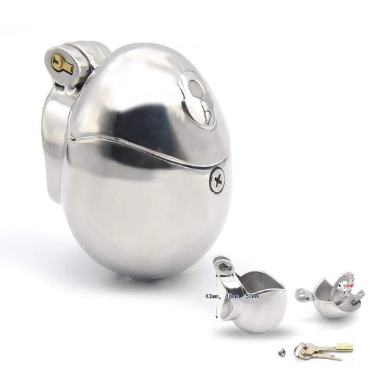 Stainless Egg Shaped Cockcage product view