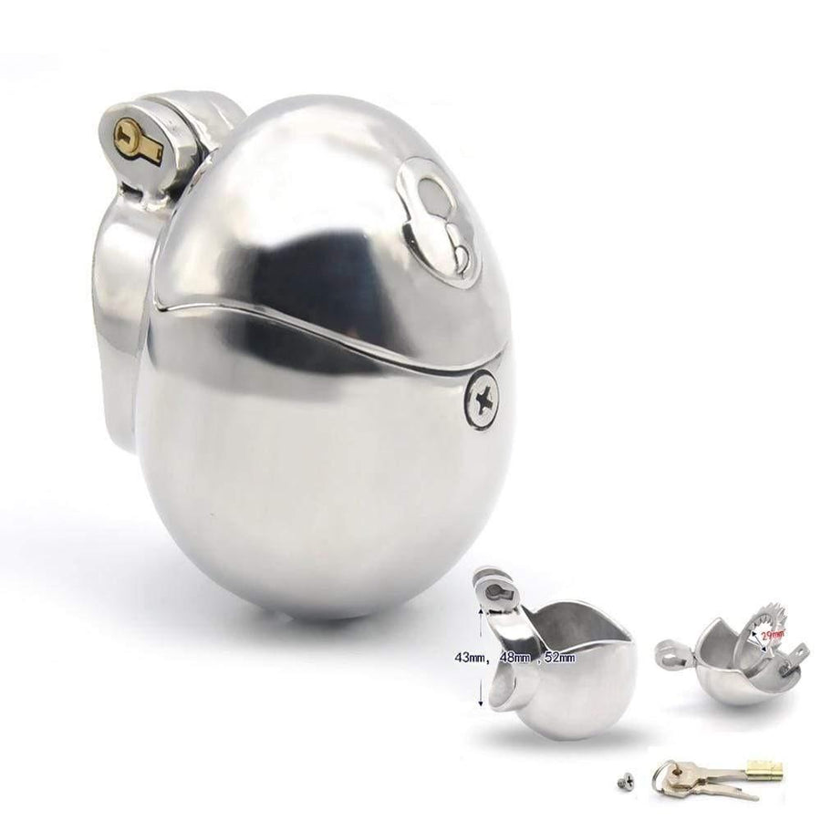 Stainless Egg Shaped Cockcage product view