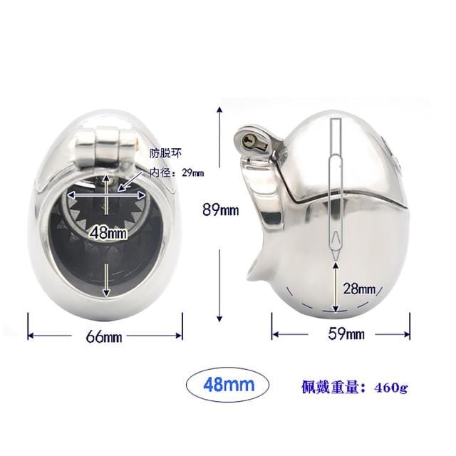 Stainless Maximum Security Ball Cuff BDSM, gallery view 3
