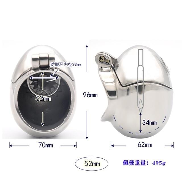 Stainless Maximum Security Ball Cuff BDSM, gallery view 4