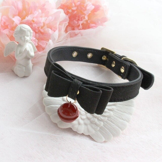 Bow Leather Collar BDSM product view
