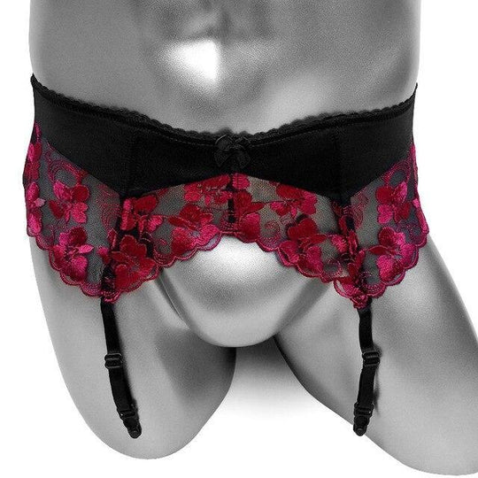 "Sissy Erika" Embroidered Garter Belt product view