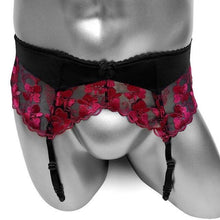 Load image into Gallery viewer, &quot;Sissy Erika&quot; Embroidered Garter Belt
