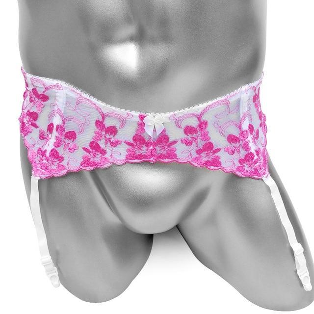 Sissy Flor" Embroidered Garter Belt sissyloving Sissy Flor" Embroidered Garter Belt sissyloving