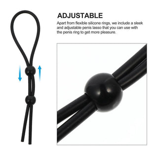 Black Silicone Cock and Ball Tie BDSM