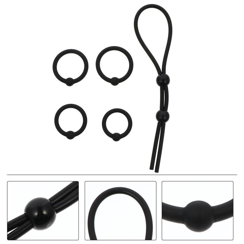 Black Silicone Cock and Ball Tie BDSM, gallery view 3