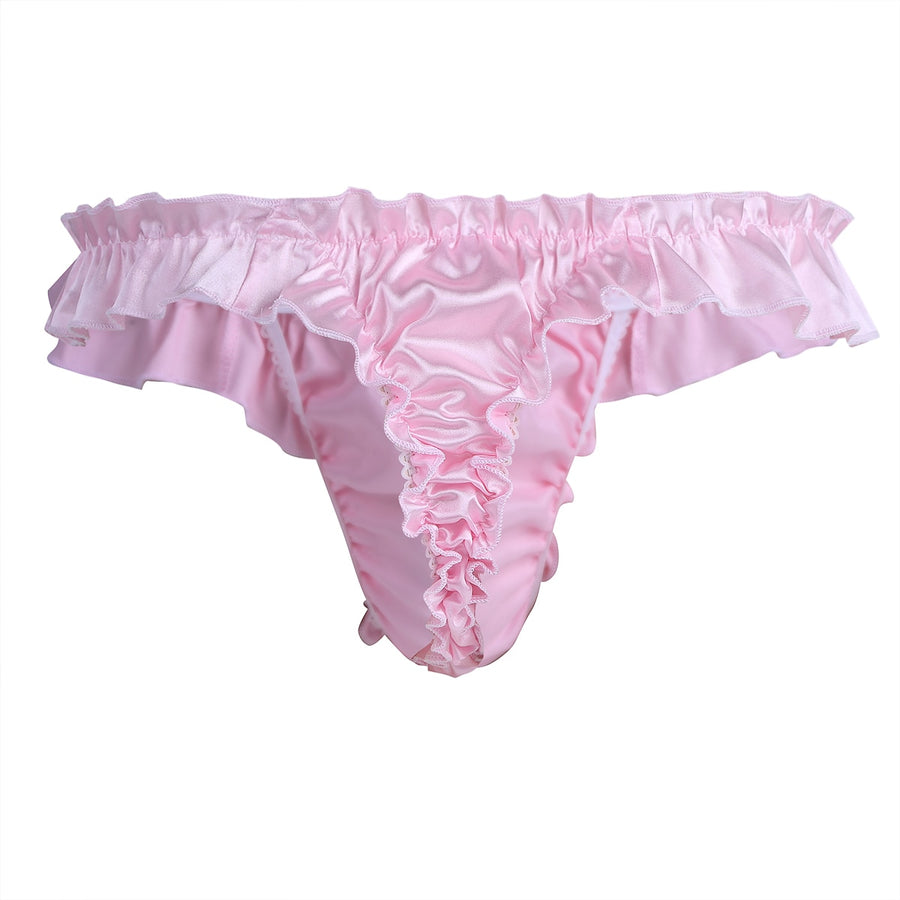 Frilly Satin Sissy Lingerie Panties, gallery view 4