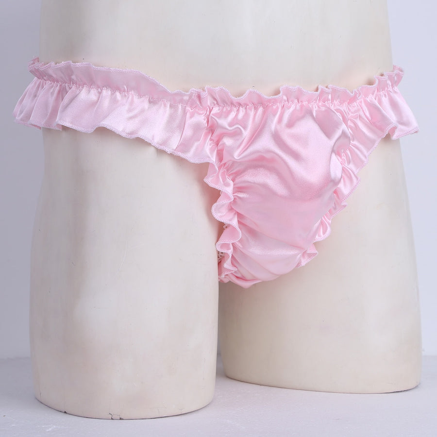 Frilly Satin Sissy Lingerie Panties, gallery view 5