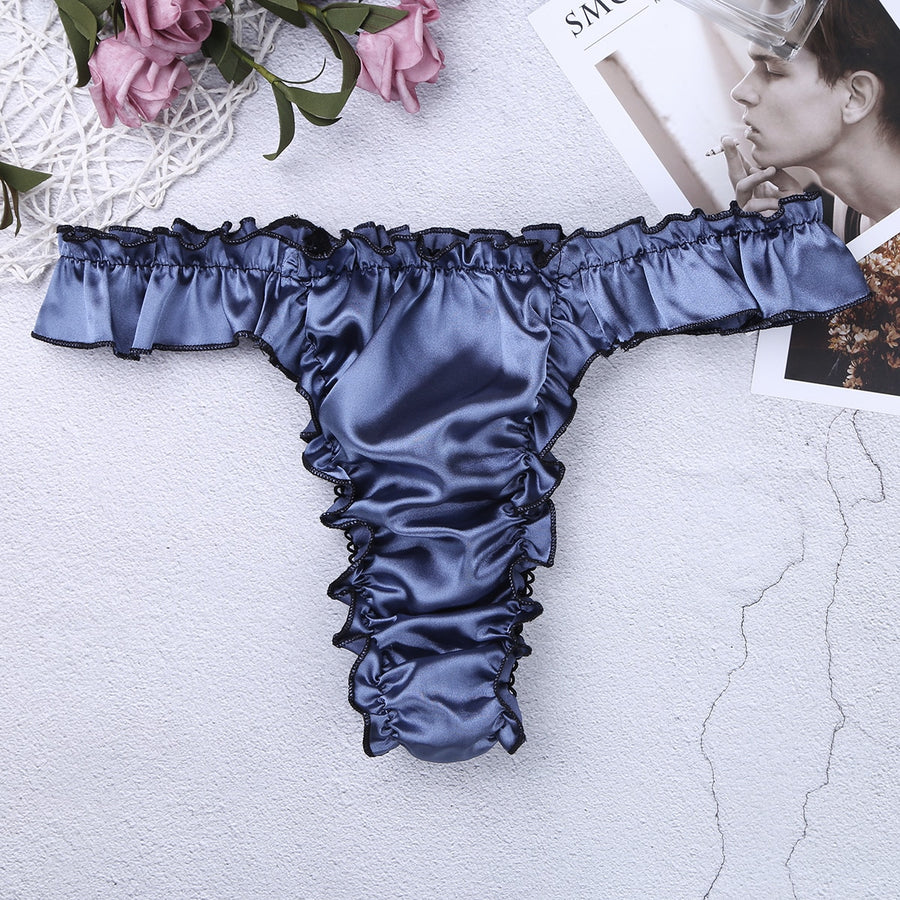 Frilly Satin Sissy Lingerie Panties, gallery view 6