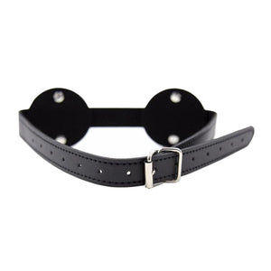 Bandeau sexuel réglable en cuir BDSM