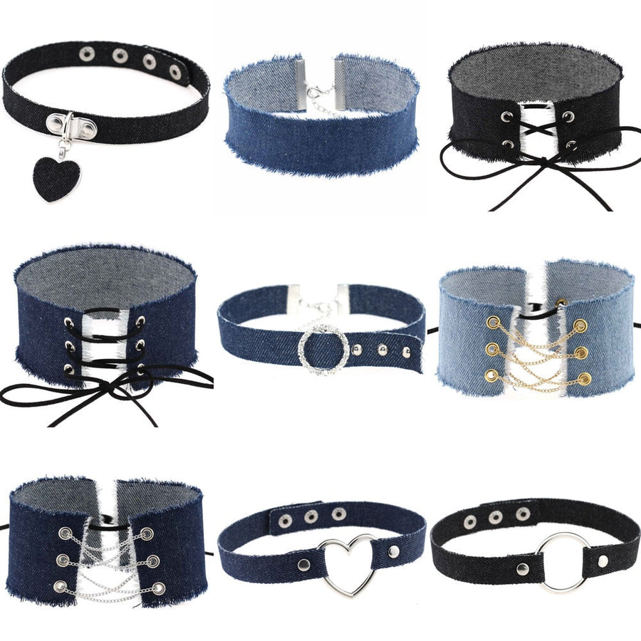 Submissive Denim Choker product view
