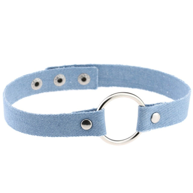 Submissive Denim Choker, gallery view 6