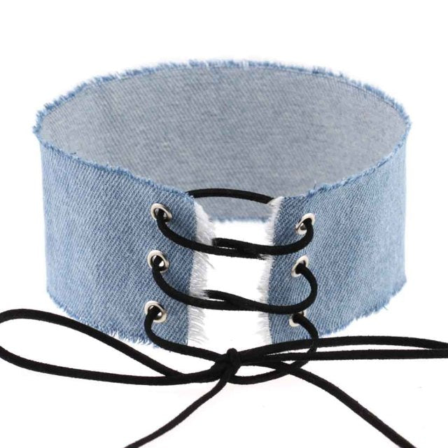 Submissive Denim Choker, gallery view 10