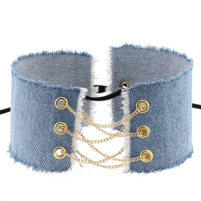 Submissive Denim Choker, gallery view 12