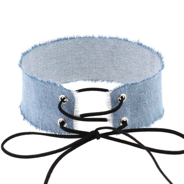Submissive Denim Choker, gallery view 24