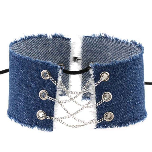 Submissive Denim Choker, gallery view 16