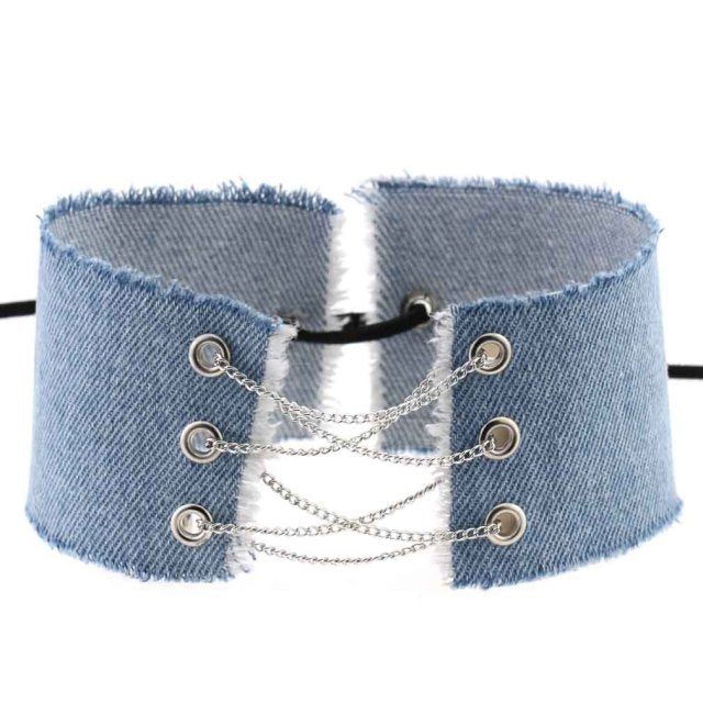 Submissive Denim Choker, gallery view 34