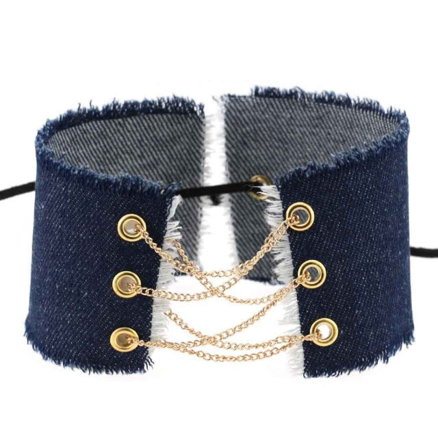 Submissive Denim Choker, gallery view 36