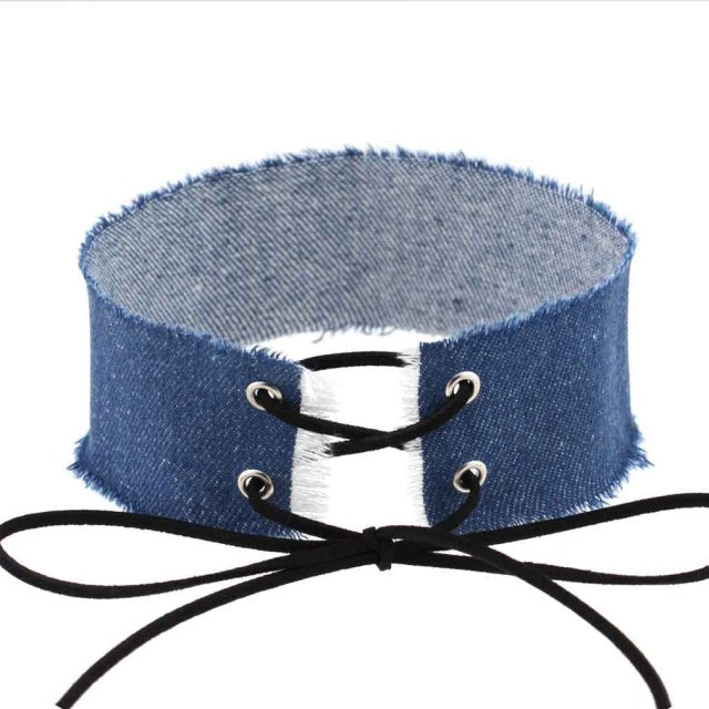 Submissive Denim Choker, gallery view 14