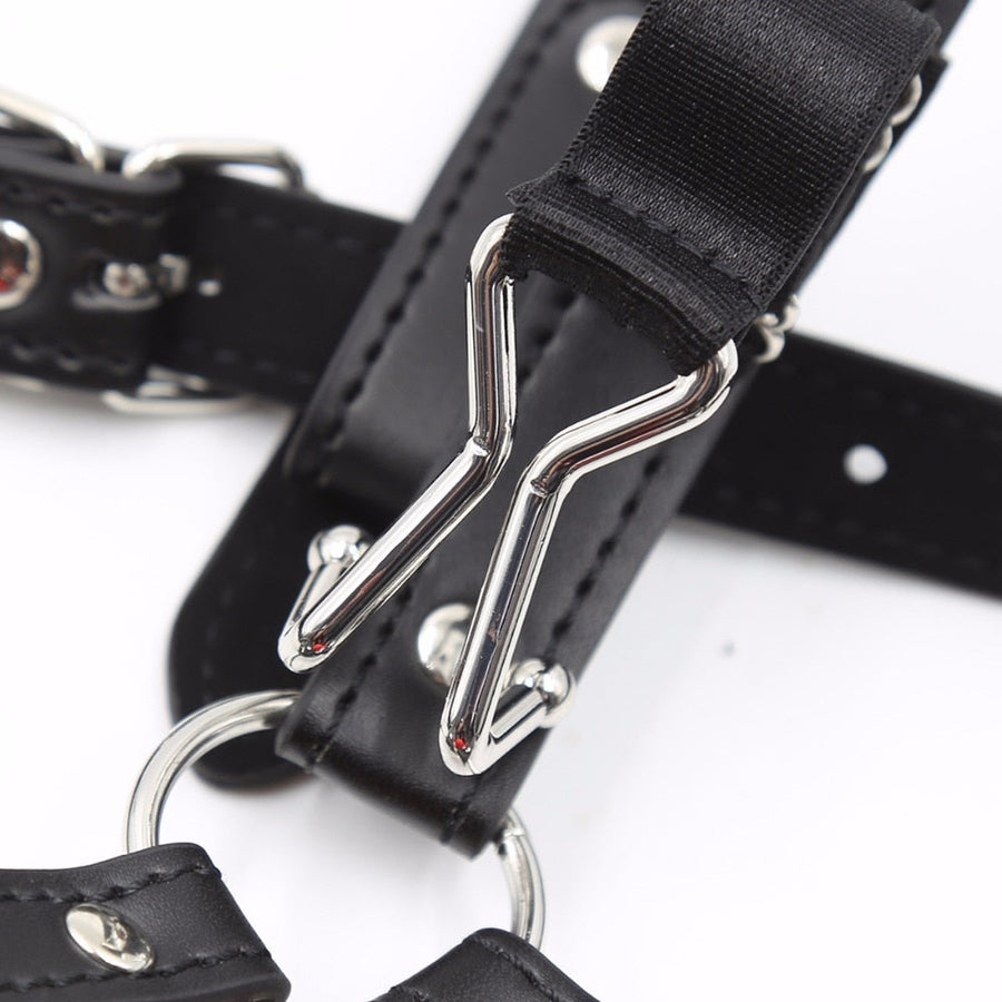 Unique Head Harness with Nose Hook Ball Gag, gallery view 8