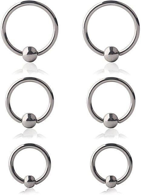 BDSM Surgical Grade Frenum Ring Piercing, gallery view 2