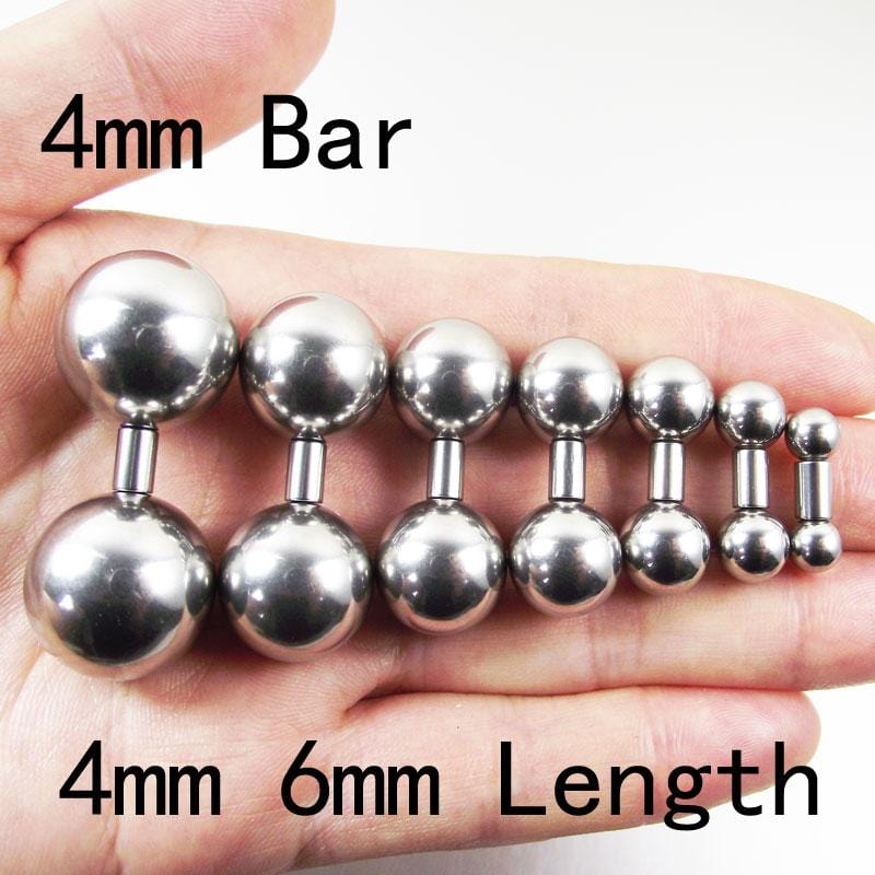 BDSM Stainless Barbell Frenum Piercing Jewelry, gallery view 3